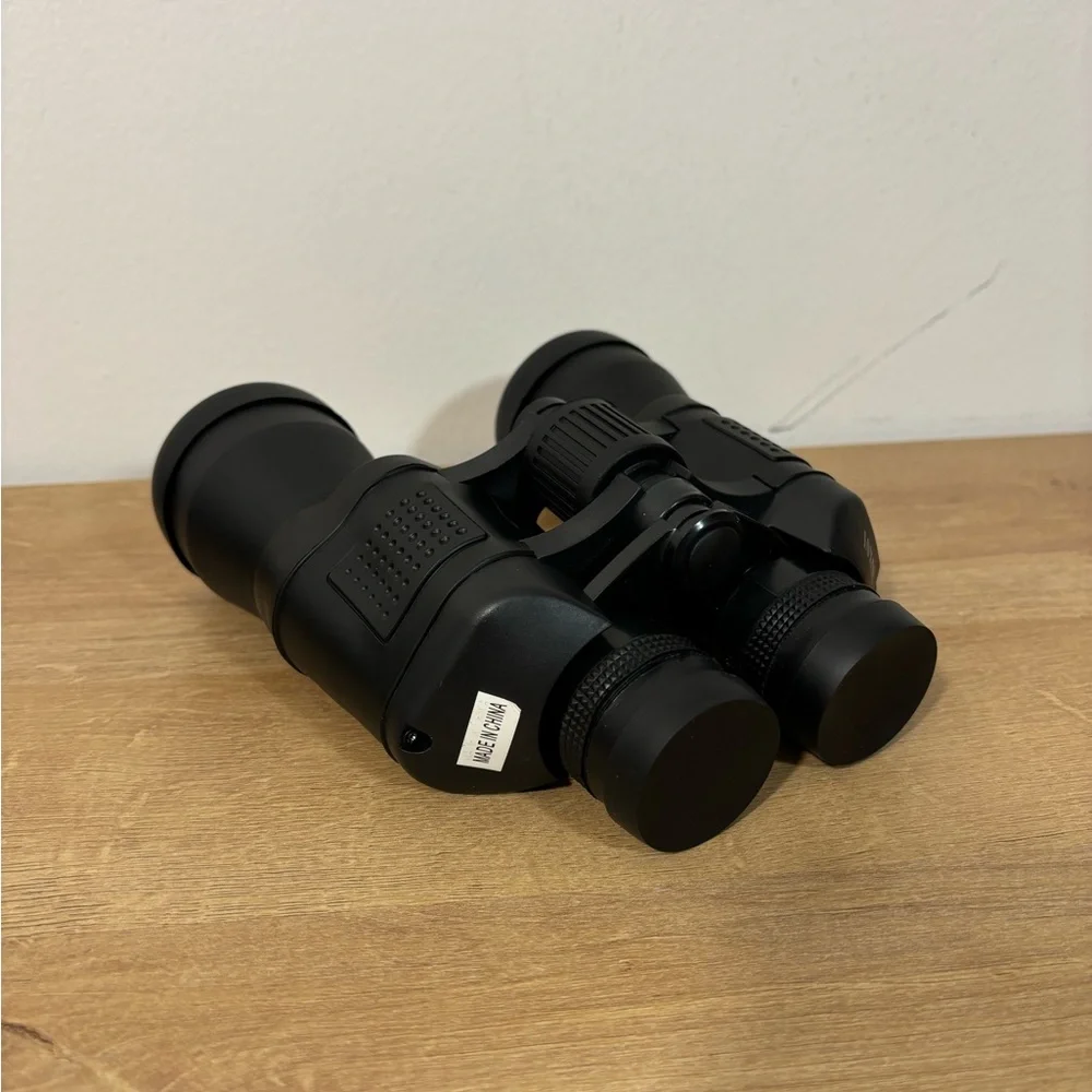Children's Black Binoculars with Carrying Case & Lens Covers